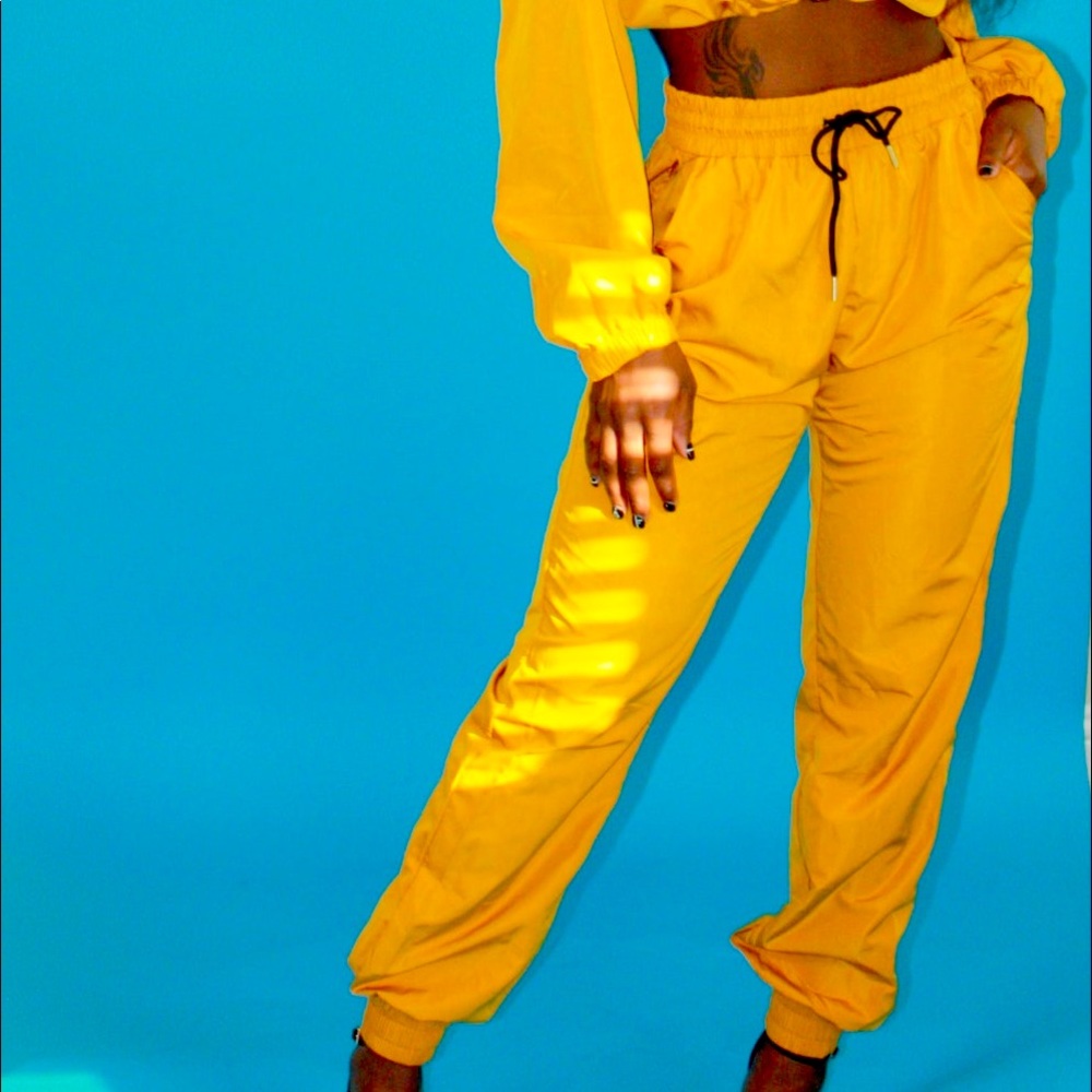 Mustard Windbreaker Joggers